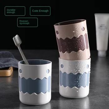 

Cartoon Children Toothbrush Cup Plastic Bathroom Tumblers Creative Couples Tooth Mug Storage Box Washing Cups Bathroom Products