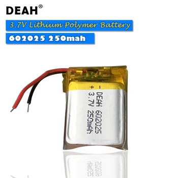 

1/3PC 3.7V Lipo cells 602025 250mah Lithium Polymer Rechargeable Battery For MP3 MP4 MP5 GPS bluetooth headset DVD LED Lamp Toys