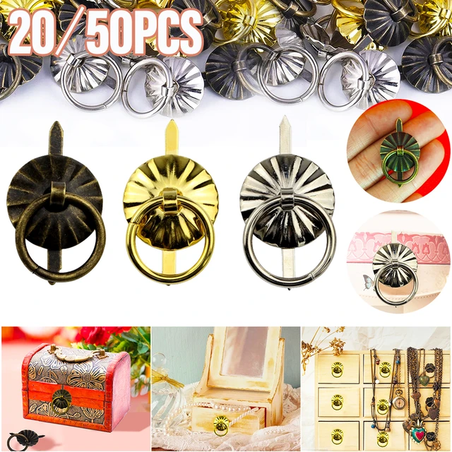 20 Pcs Metal Brad Fasteners with Pull Ring Large Paper Fasteners for DIY  Art Crafting Project for Drawer Scoreboard Kitchen Room - AliExpress