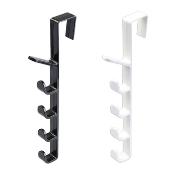 

Bedroom Door Hanger Clothes Hanging Rack Plastic Home Storage Organization Hooks Over The Door Purse Holder for Bags Towel