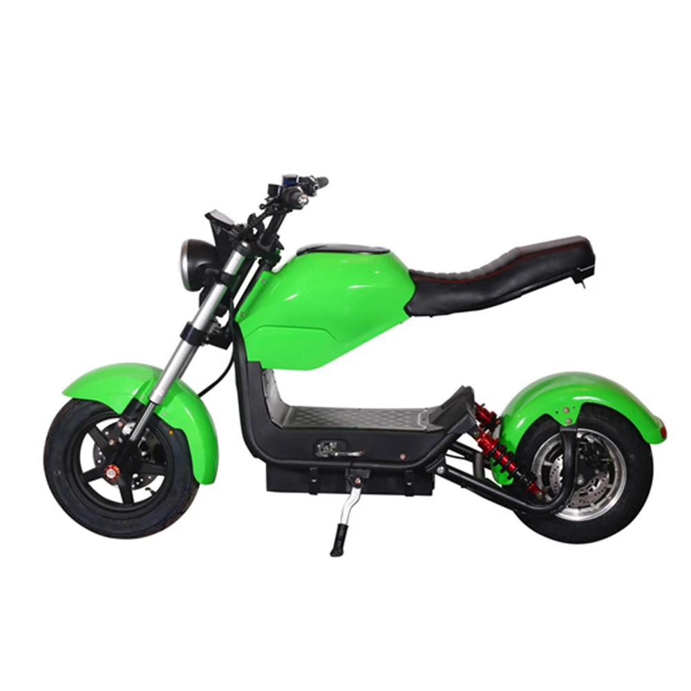 Высокое качество 60V 20A свинцово-кислотная батарея 2000W Harley электрический автомобиль двойной городской скейтборд-скутер - Цвет: Green