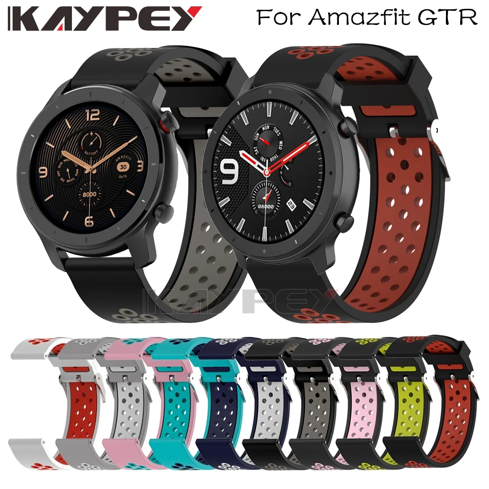 

Ремешок силиконовый для Xiaomi Huami Amazfit GTR 47/42 мм, сменный спортивный браслет для наручных часов, аксессуары для часов