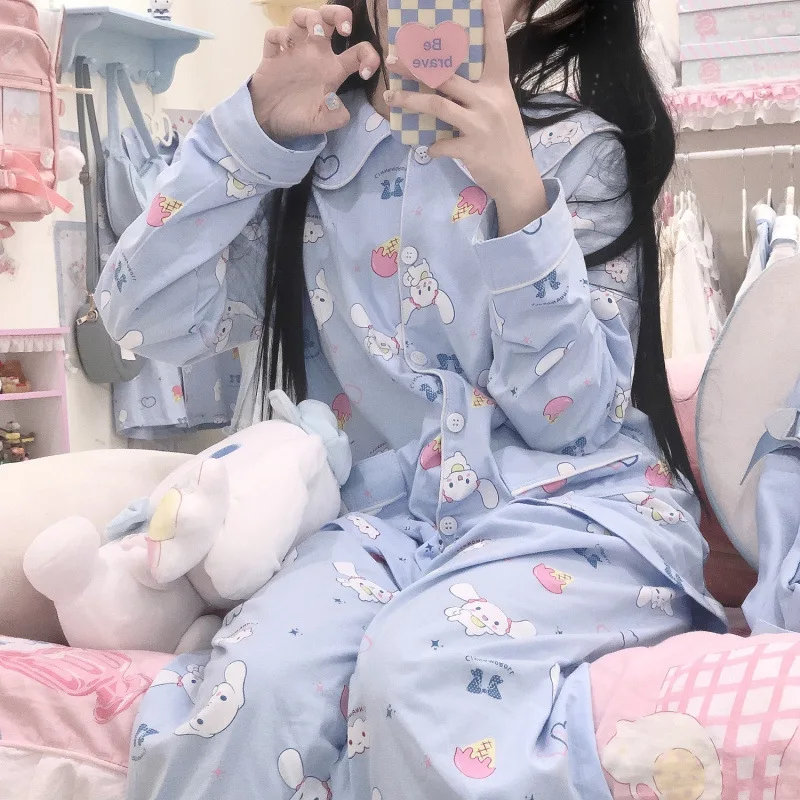 2021 Japanese Sweet Kawaii Sanrio Autumn Winter Home Wear Pajamas Women M-2Xl Cute Cinnamoroll Girl Cartoon Sleepwear | Игрушки и хобби