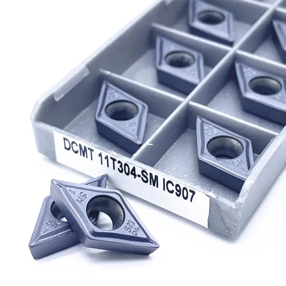 DCMT11T304 SM IC908 карбидные вставки внутренний токарный инструмент DCMT 11T304 токарные