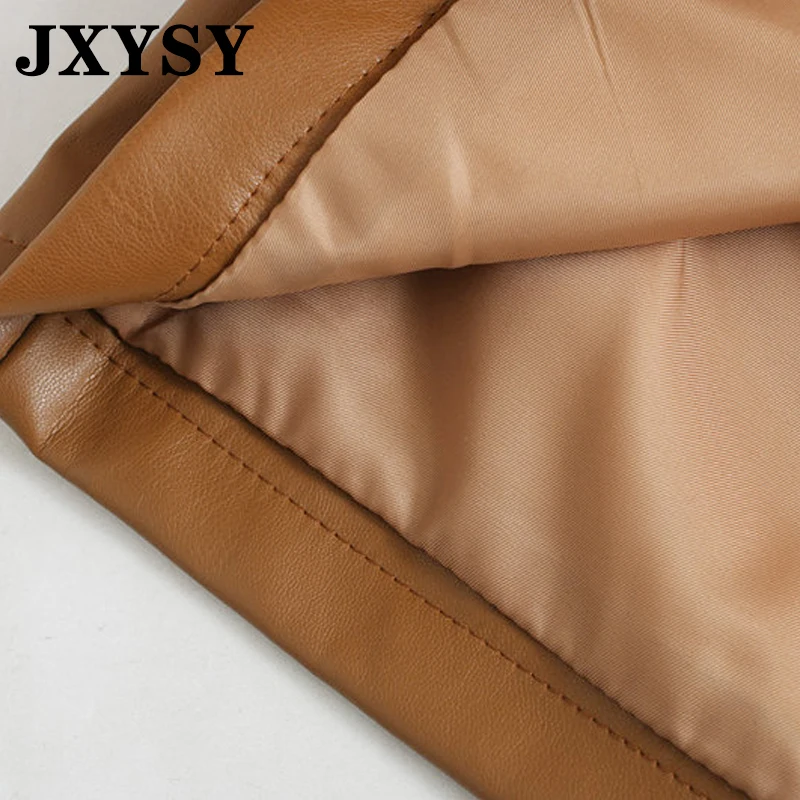 JXYSY, Женская куртка, Англия, Ретро стиль, высокая уличная, с поясом, однобортная, кожаная, Женская куртка, casaco feminino jaqueta feminina, пальто