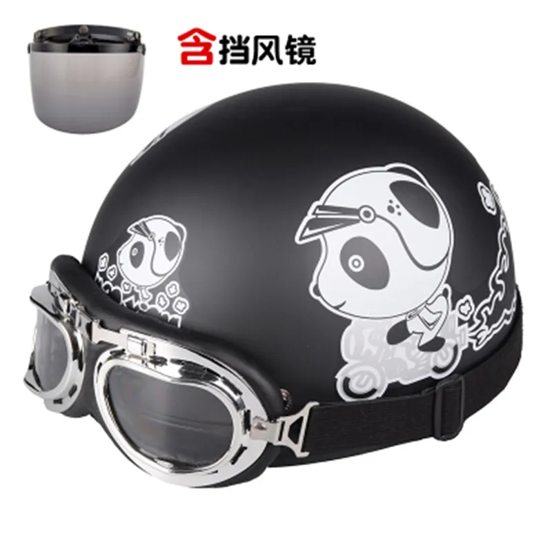 Capacete, Мото шлем мото rcycle шлем половина шлем Электрический мото rcycle анти-УФ милый кожаный шлем мото крест - Цвет: Design 13