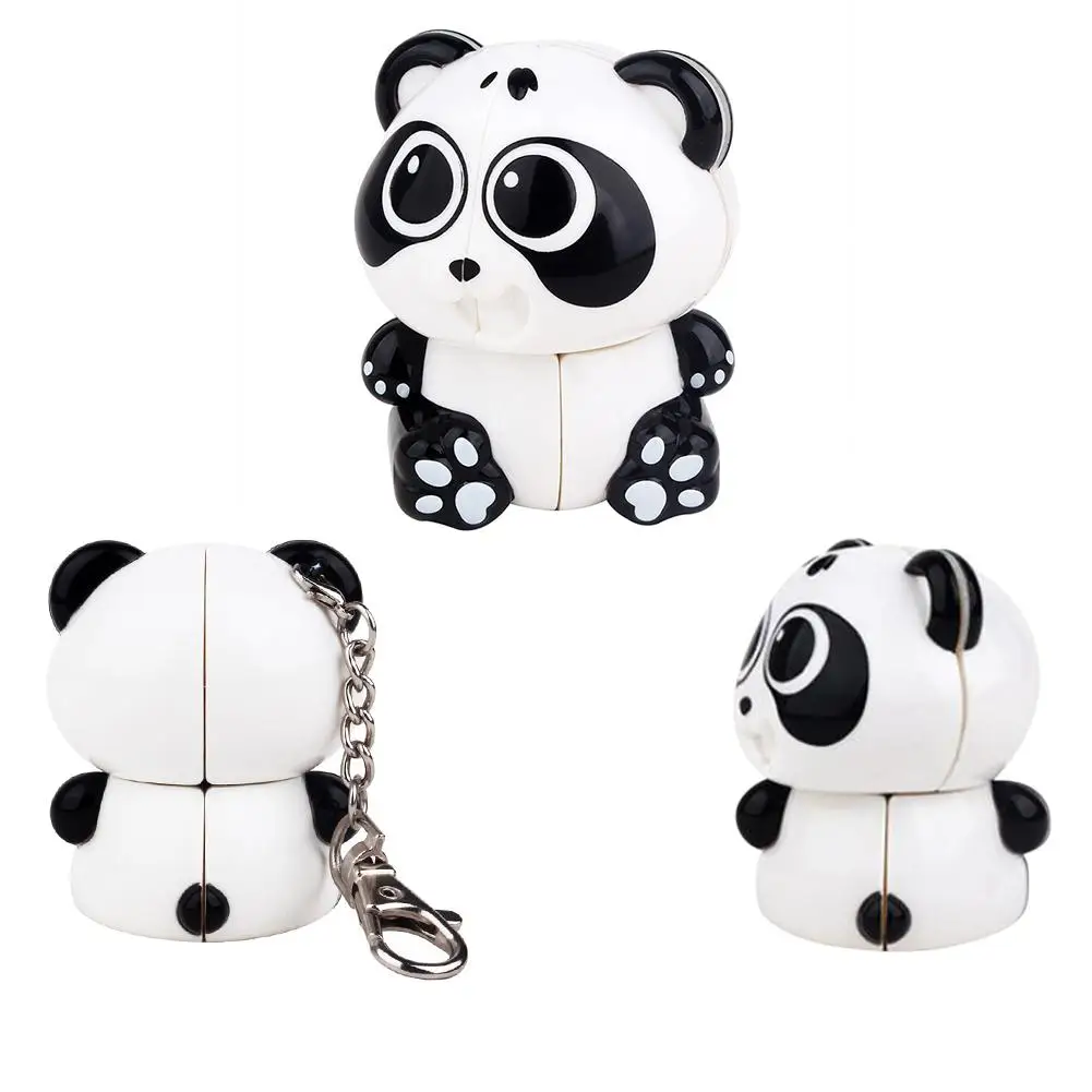 Kuulee Littile Panda Pocket Cube Novel Key Ring Magic Cube Toy Pocket cube ABS Panda pocket cube