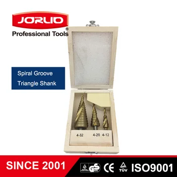 

3pcs HSS Step Cone Drill 1/4 Hex Shank Countersink Titanium Bit Hole