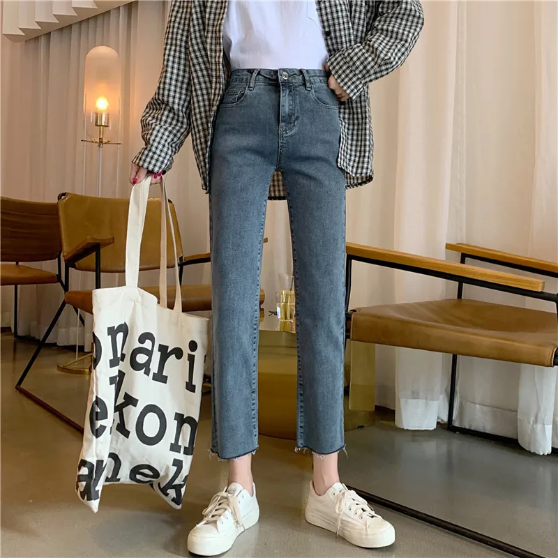 

Woman Skinny Jeans High Waist Clothes Blue Denim Clothing Streetwear Vintage Quality Spring Summer Nice Sretch Vogue Harajuku