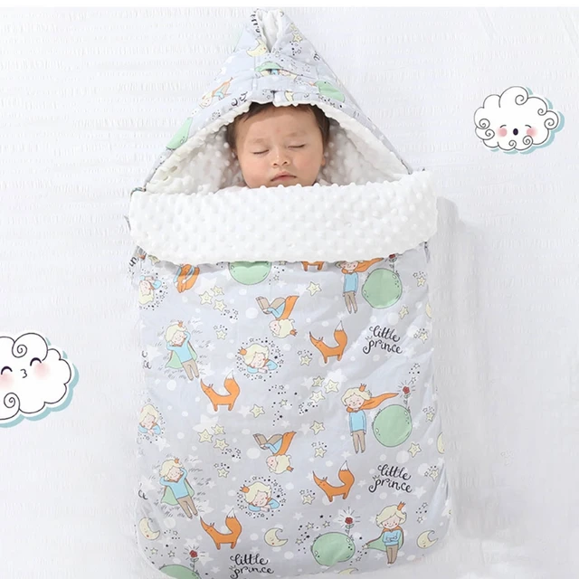 Sac de couchage à capuche pour bébé, sac de couchage chaud et épais pour  nouveau-né, couvre-pieds d'hiver, couverture enveloppante - AliExpress