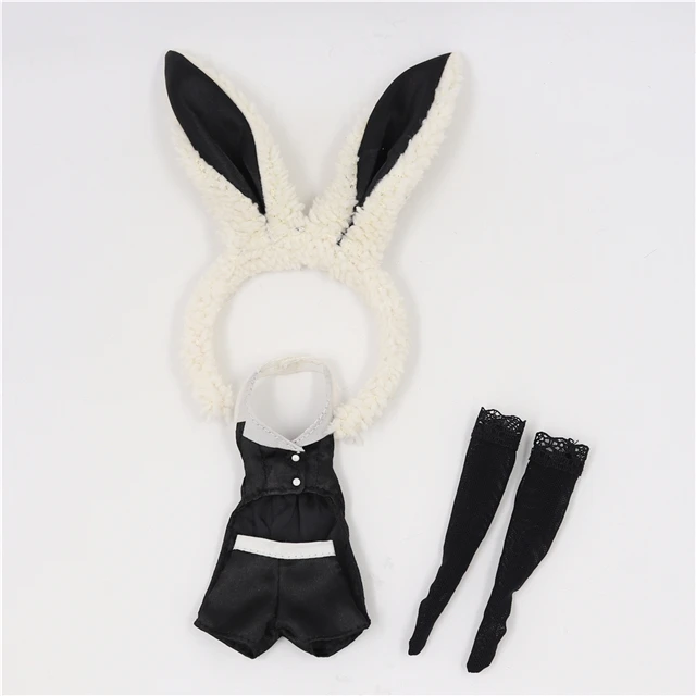 Ледяной blyth кукла костюм кролика для девушек косплей с ушами сексуальный костюм короткие штаны - Цвет: doll clothes
