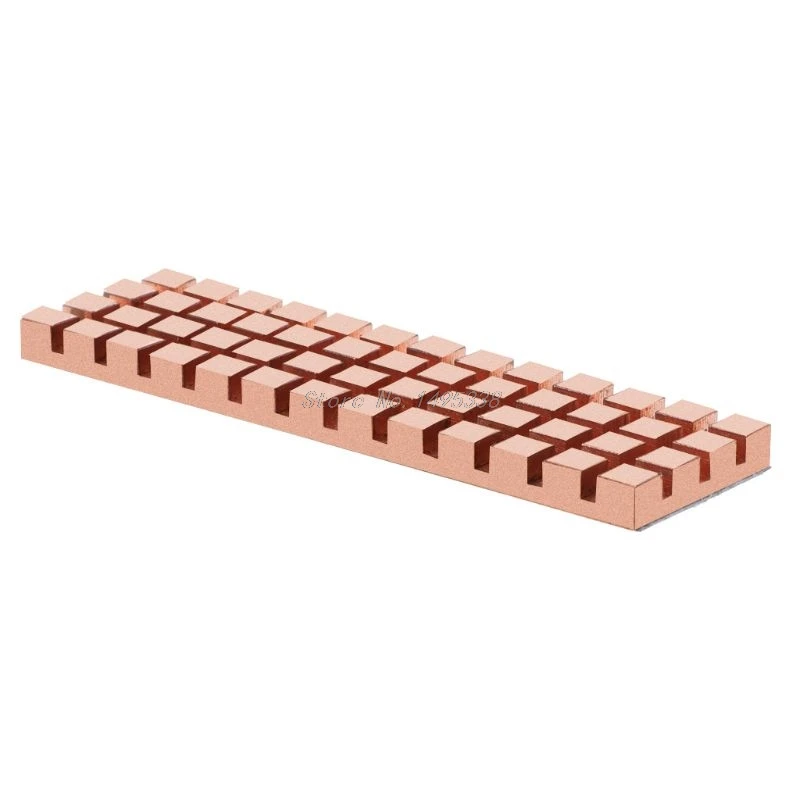 Copper Heatsink Cooler Heat sink Thermal Conductive Adhesive For M.2 NGFF 2280 PCI-E NVME SSD 70x20mm Thickness 1.5/2mm/3mm/4mm