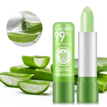 

Lip BalmNatural Aloe Vera Lipstick Color Mood Changing Long Lasting Moisturizing Lipstick Anti Aging Lip Scrub Hot Sale TSLM1