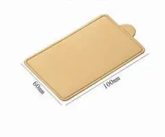 rectangel 6x 10cm 100 шт./компл. Золотой коврик для Мусса нижние пены торт база Панели Бумага плата Multi Форма десерт лоток для рождественского кекса украшения инструменты - Цвет: rectangel 6x 10cm