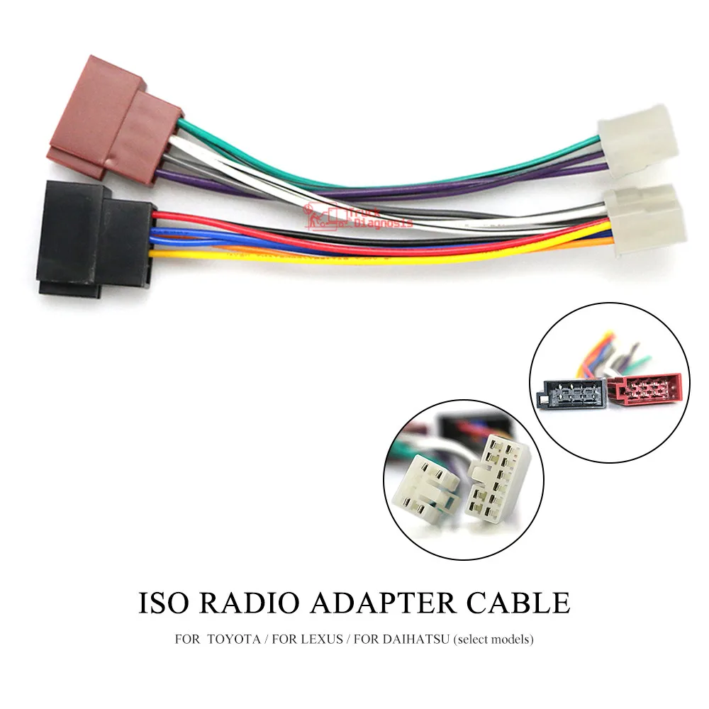 ISO Adapter passend für Toyota, Daihatsu, Lexus (2006-2015) Autoradio u.a.  - ISO 10487 Stecker