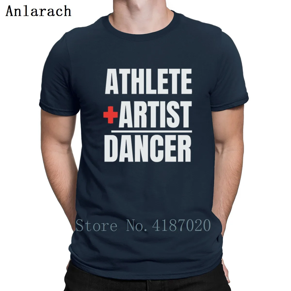 Athlete Plus Artist Equals Dancer Gift Idea футболка облегающая Мужская футболка с надписью и круглым вырезом