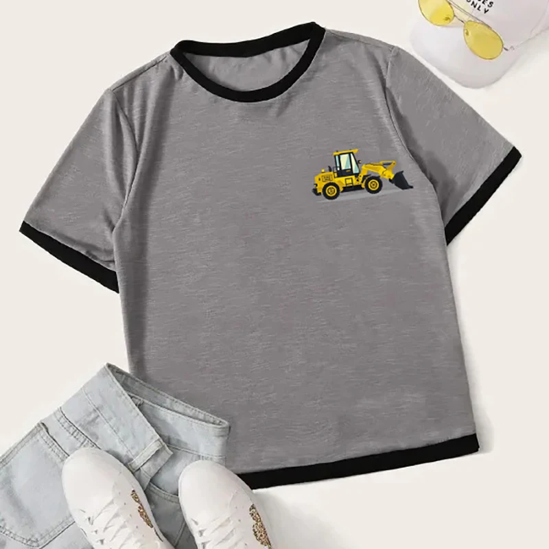 New Diy Applique Van ingenier&iacute;a Parches de transferencia de calor hierro en transferencia para ropa ni&ntilde;os Parches lavables adhes