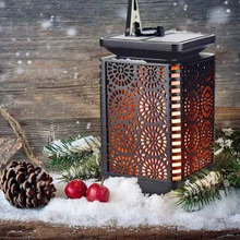 Рождественское украшение сад Солнечный свет пламя светодиодный светильник-канделябр садовое растение свет открытый садовый фонарик с защитой от воды газон свет