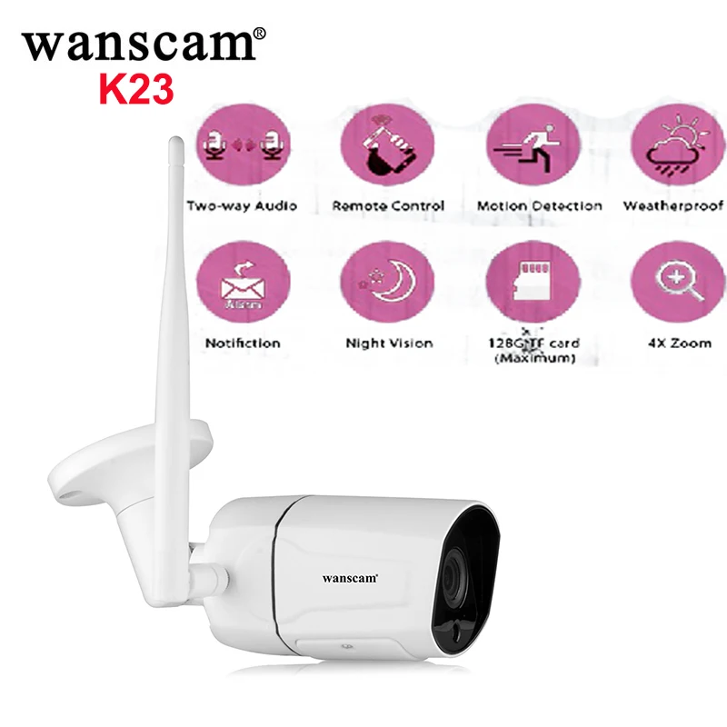 

NEW WANSCAM K23 Smart IP Camera 1080P LED Infrared Night Vision WiFi APP Remote Control Waterproof Surveillance Camera 4X Zoom