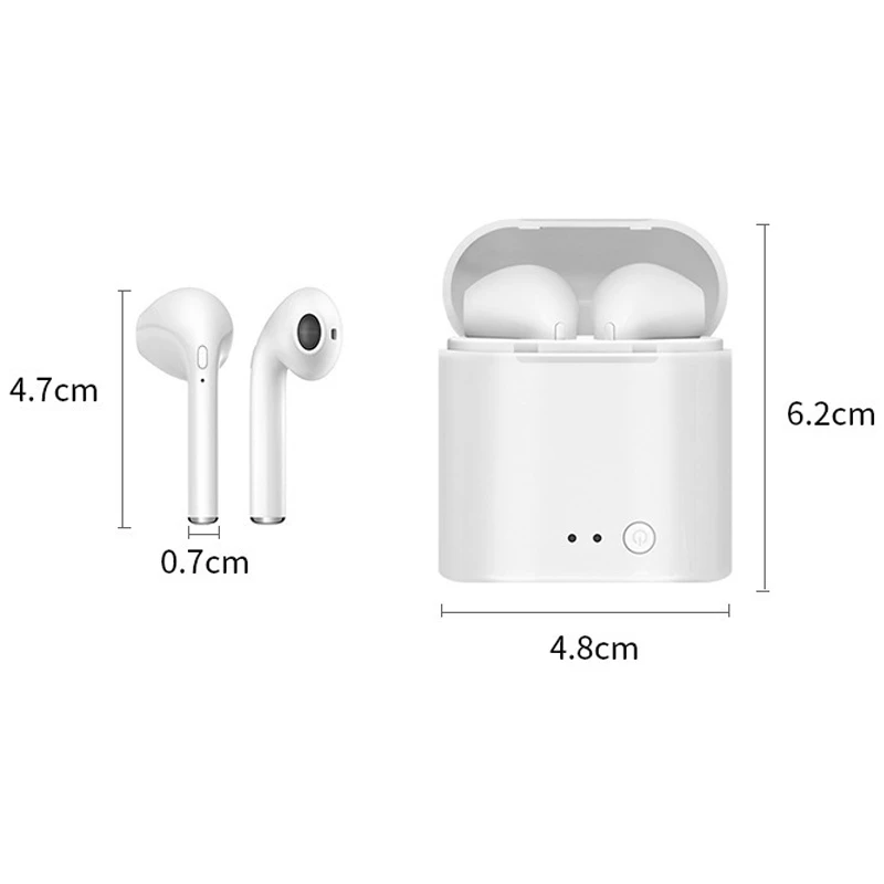 I7s TWS беспроводные наушники Bluetooth Air наушники мини в ухо стерео наушники гарнитура с зарядным устройством для iPhone Xiaomi huawei