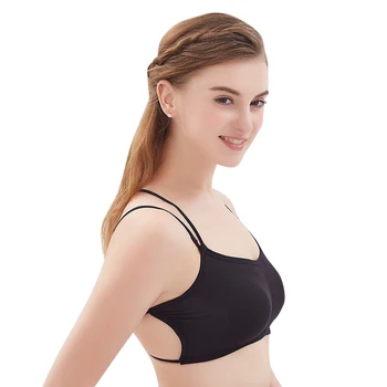 

Back Cross Hollow out Sexy U-Back Wrap-around Short Modal Backless Tube Top with Chest Pad Anti-Exposure Small Camisole