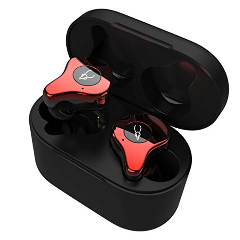 Sabbat E12 TWS Bluetooth 5,0 Беспроводная гарнитура HiFi стерео наушники спортивные наушники Беспроводная зарядная коробка - Цвет: Red