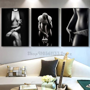 

full square Crystal Paintings Modern Black and white art, sexy women Diamond Embroidery Full 5d Diy diamond painting 3pcs GG3172