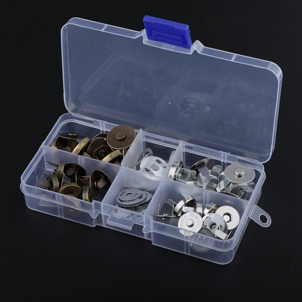 20Set Magnetic Button Sewing Buttons Knitting for Purses Bag Clothes Leather