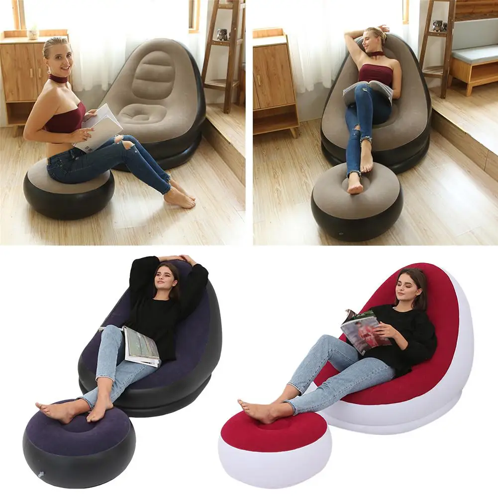 Надувной матрас ленивый диван шезлонг удобные ноги табурет Отдых один Beanbag татами для дома открытый Европа Америка