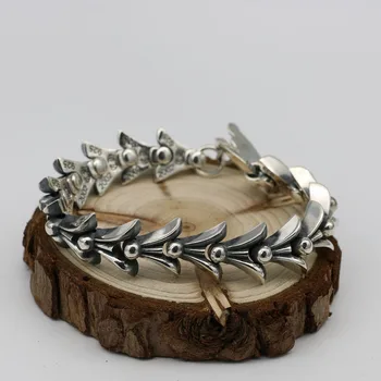 

Starfield Trendy Personality Retro Thai Silver Rock Punk Style Accessories Men Women S925 Sterling Silver Bracelet Homme