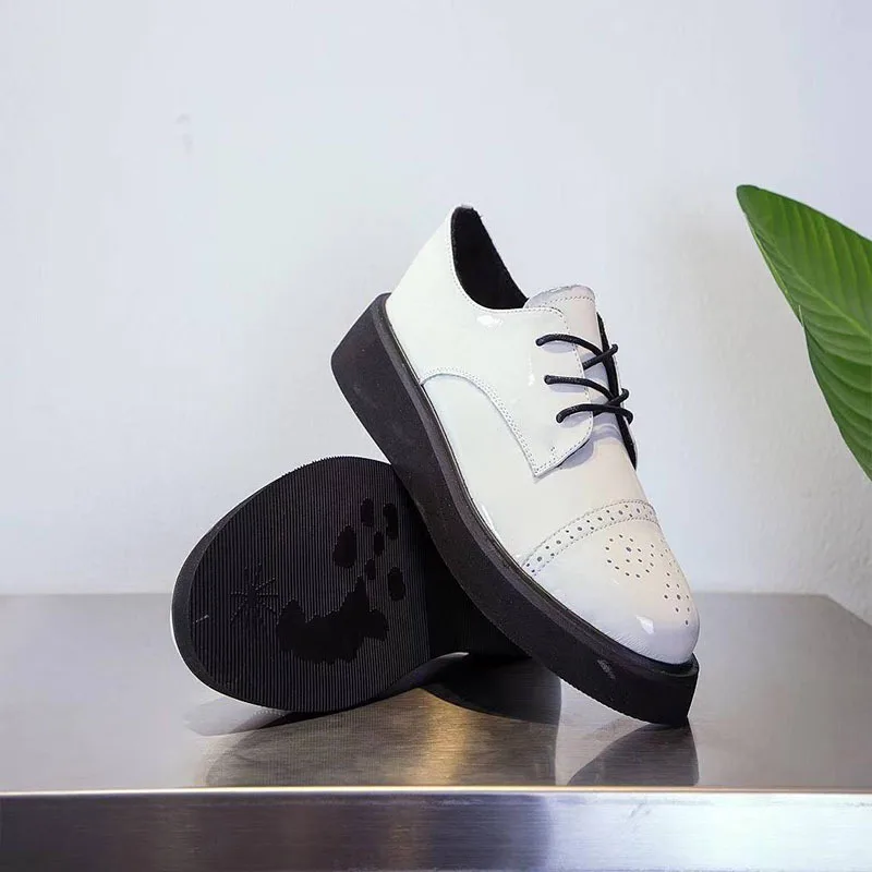 

Early Spring Shoes 2020 Early Spring New Style Europe And America Fashion Lace-up Platform Non-slip Net Red Fire Elegant WOMEN'S