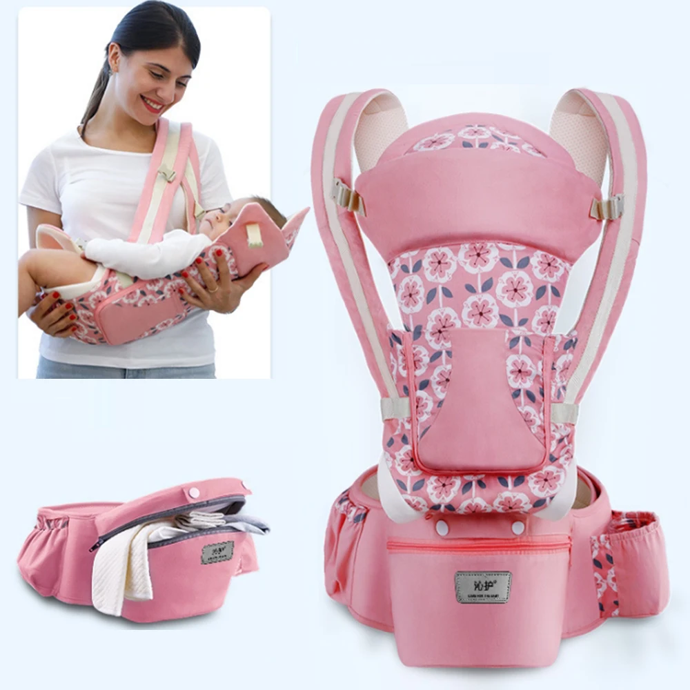 LOOYZKIT Infant Kangaroo Hipseat For Newborn Stools Baby Carrier Front Facing Baby Carrier Comfortable Sling Backpack Pouch Wrap - Цвет: E542142