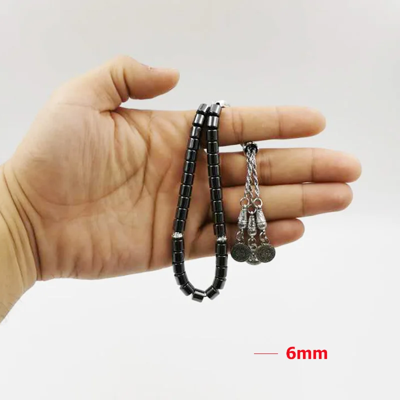 Natural Hematite Tasbih Ramadan special price For Muslim 33 prayer beads Islamic Rosary gift pocket Misbaha Eid accessories stone bead bracelet,beaded bracelet,natural stone bracelet
