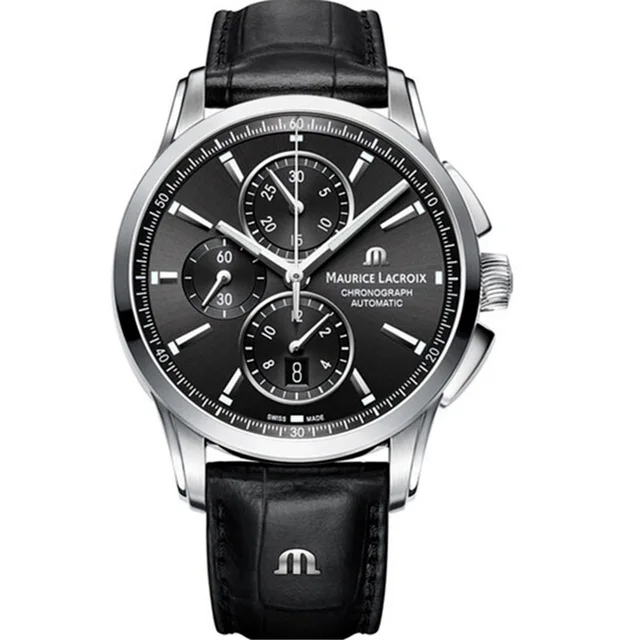 Maurice Lacroix Chronograph  Watch Luxury Men's Wrist Watch Waterproof Business The Best Gift Maurice Lacroix Watch for Man black