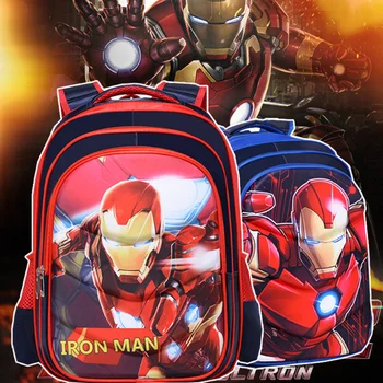 

Children aged 2-15 years old 3D cartoon schoolbag bag Avengers:Endgame Iron Man backpack Cosplay Iron Man waterproof bag