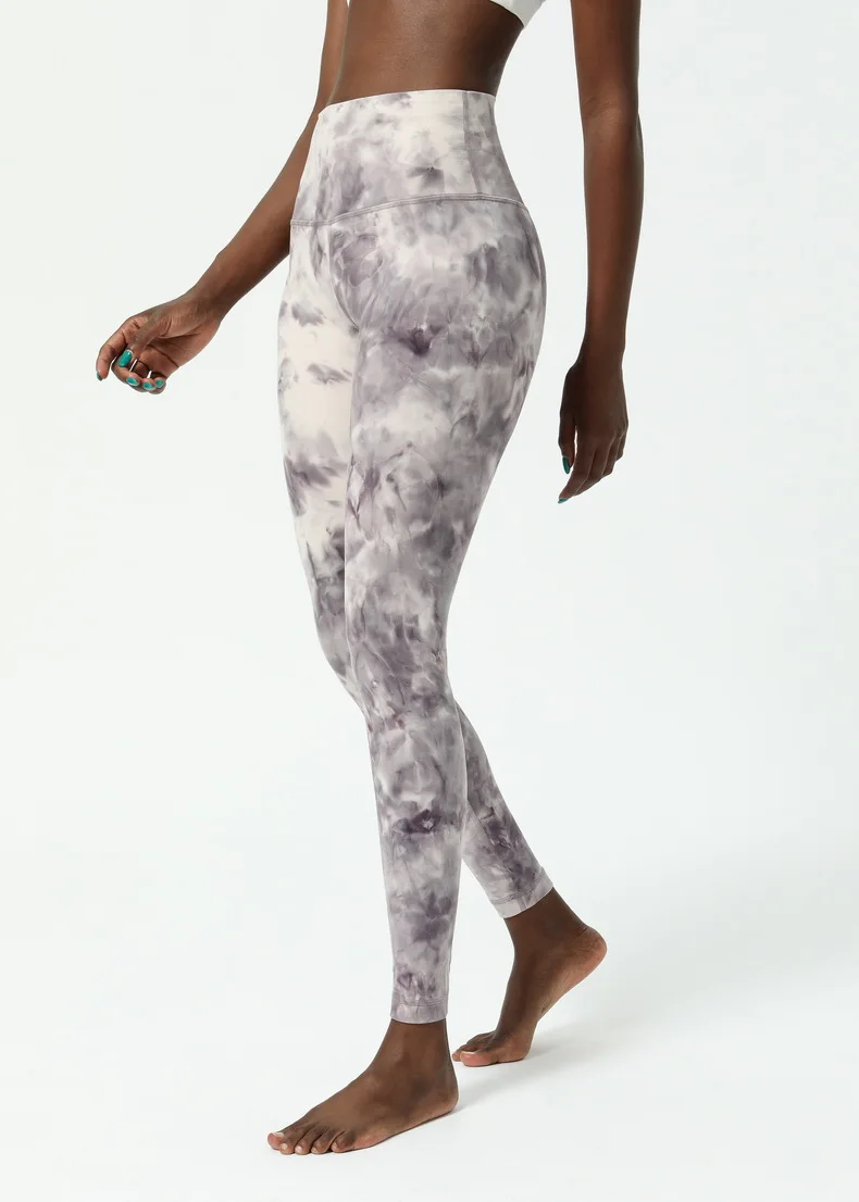 NWT 2021 Women Tight 25" Tie Dye Leggings No Front Seam Women Yoga Pants Buttery Soft Leggings Sport Women Fitness Pant flare jeans