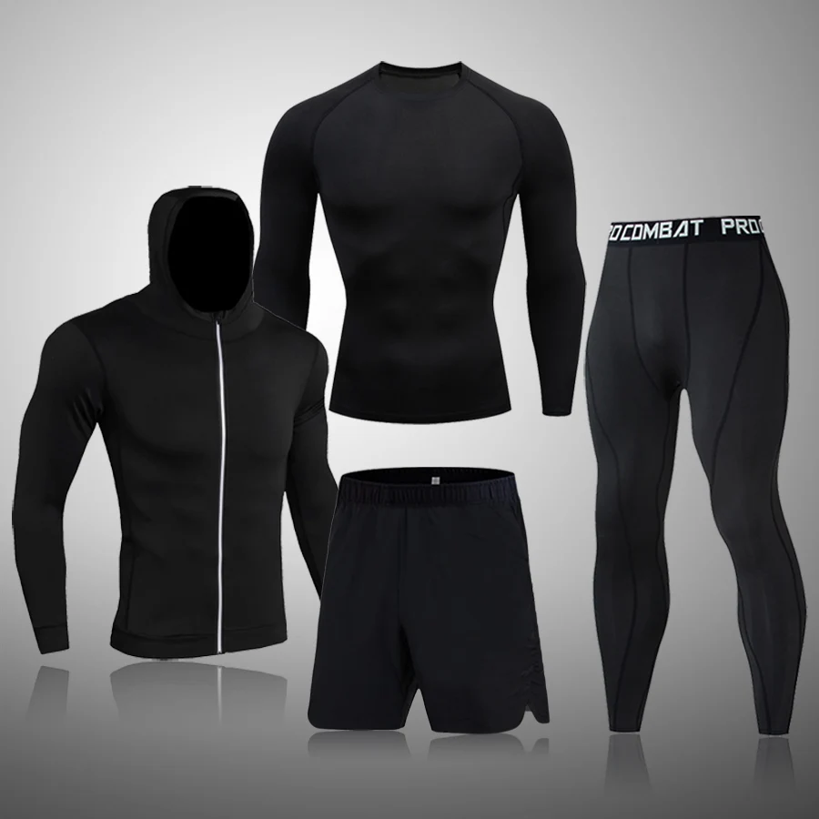 Winter Thermal Underwear Men Sets Compression Sports Suit Sweat Quick Drying Thermo Underwear Men Clothing