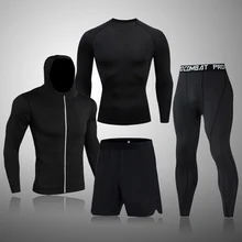 winter Top quality new thermal underwear men sets compression    Sports suit sweat quick drying thermo underwear men clothing