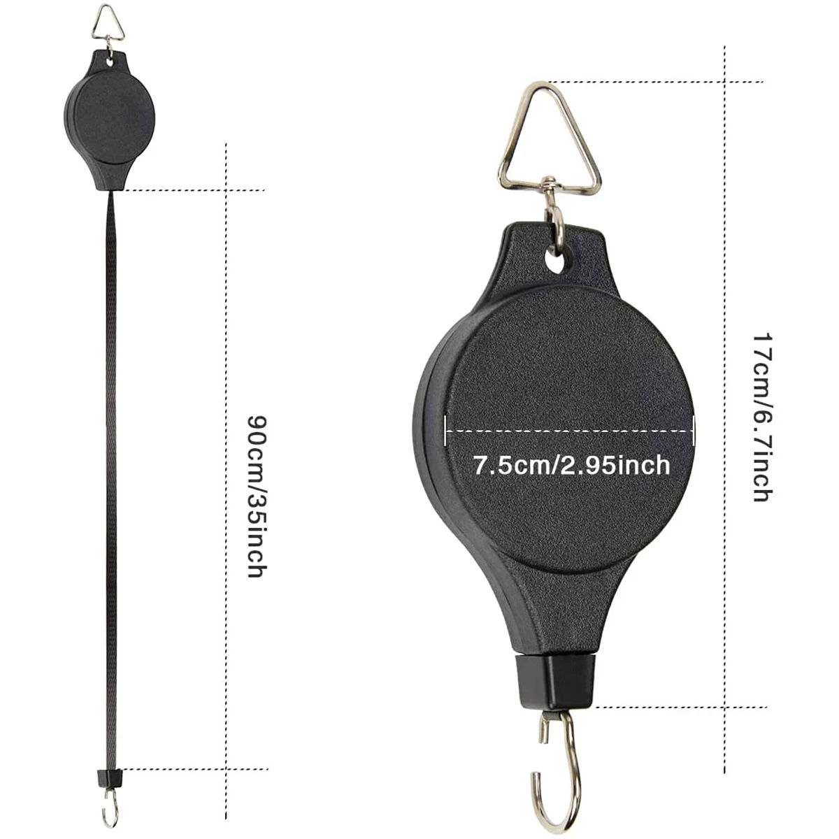 Retractable Plant Hanging Basket Pulley With Hook 20 90cm Length For Garden  Lock Binder, Birds Feeder, Greenhouse From Yuansunvh, $8.79