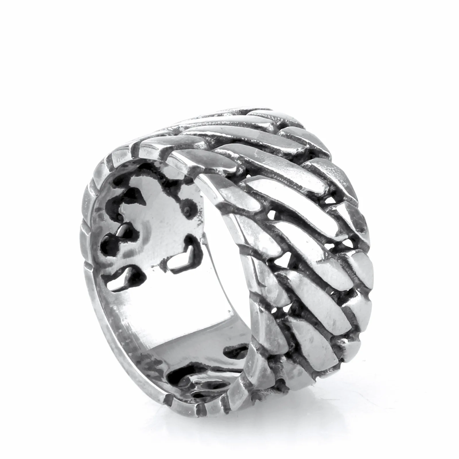 Кольцо в стиле панк байкера из нержавеющей стали и титана|stainless steel ring|buddha ringsteel ring