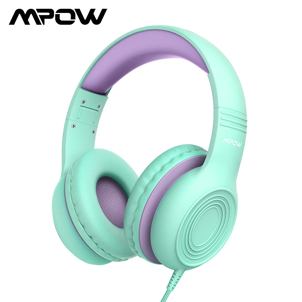 Mpow CH6 85dB Hearing Protection Headphones For Kids Over Ear Kids Headphones With Microphone For PC iPad Laptop Tablets Phones