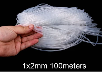 

1x2mm 100 meter 1mm ID Transparent silica gel tube food grade silicone tube lucency silicon hose FDA tasteless capillary tubing