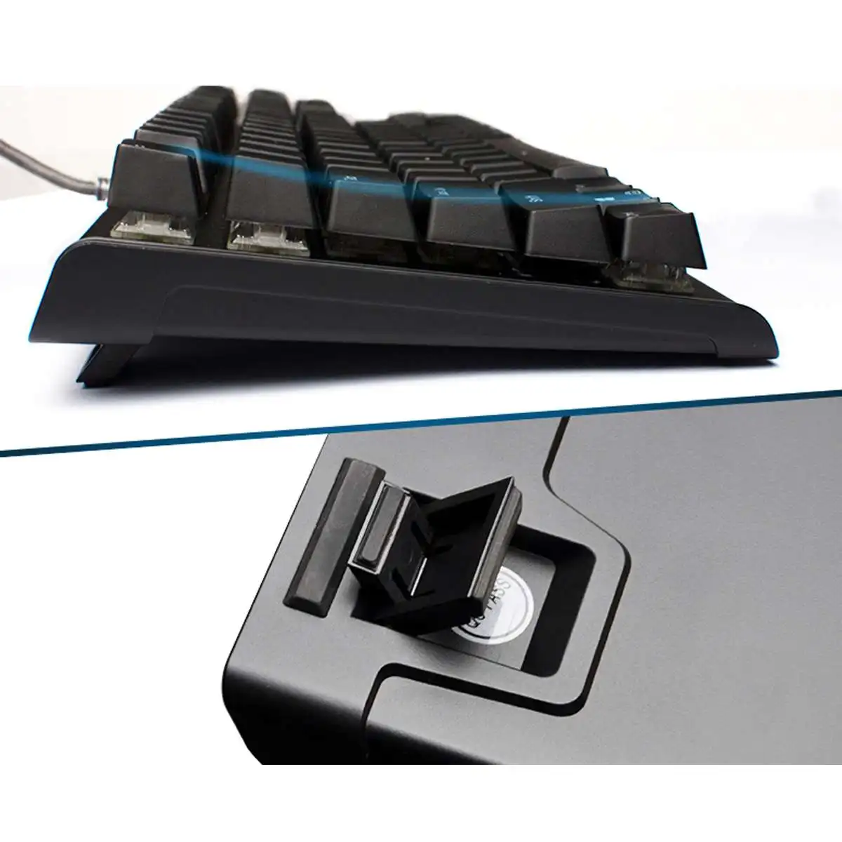 Игровая механическая клавиатура 87 клавиш RGB светодиодный с подсветкой плавный свет Edge Механическая геймерская Клавиатура Cherry MX коричневая
