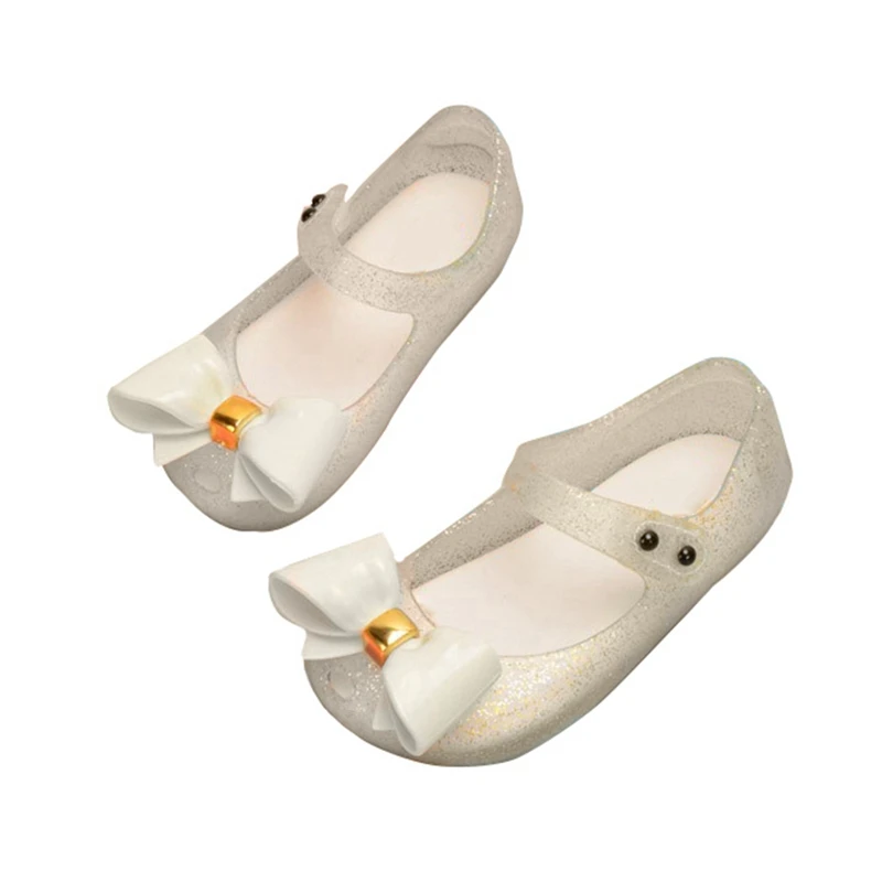 1 пара детских сандалий для девочек; милая модная детская дышащая обувь; прозрачная обувь с бантом; обувь принцессы; детские сандалии - Цвет: J