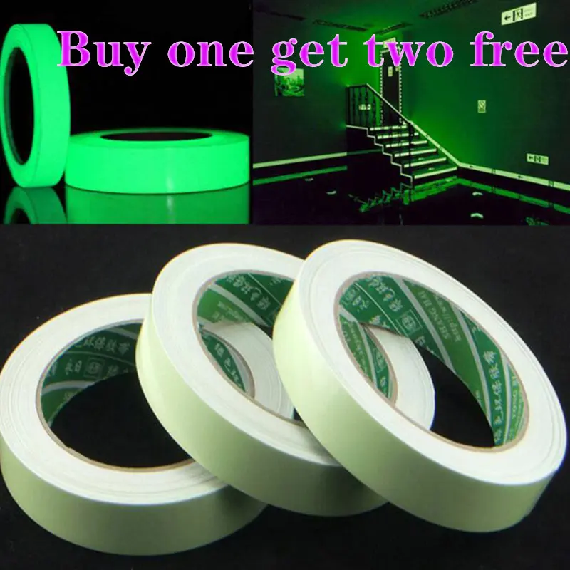 

1.5cm*1m Luminous Fluorescent Night Self-adhesive Glow In The Dark Sticker Tape Security Striking Stage Home Decoration Tapes