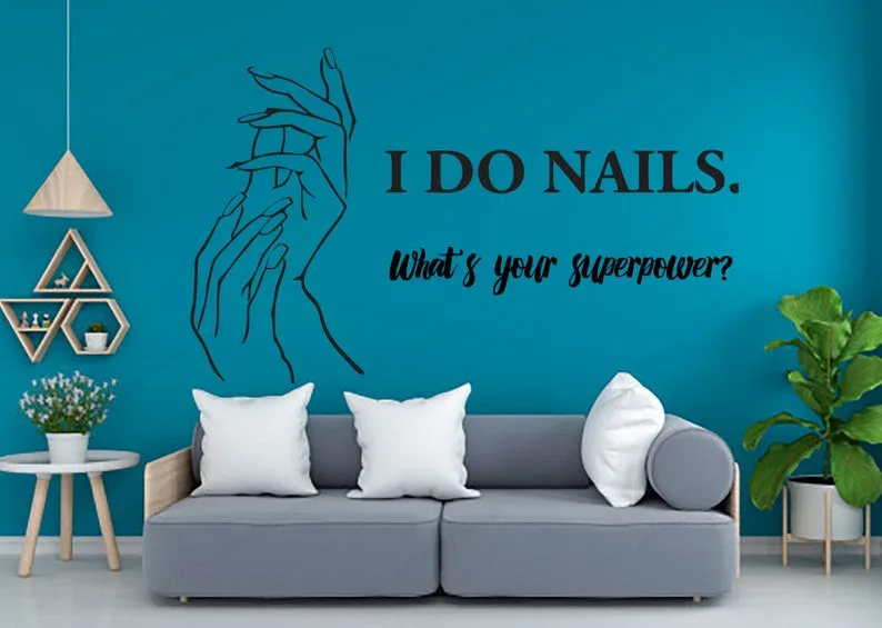 Маникюрная настенная наклейка для маникюрного салона ногтей ваша супермощная