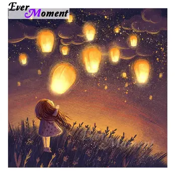 

Ever Moment Diamond Mosaic DIY Cartoon Dream Girl Children Adults Handicrafts Full Square Stones Art Decor Leisure At Home 4Y961