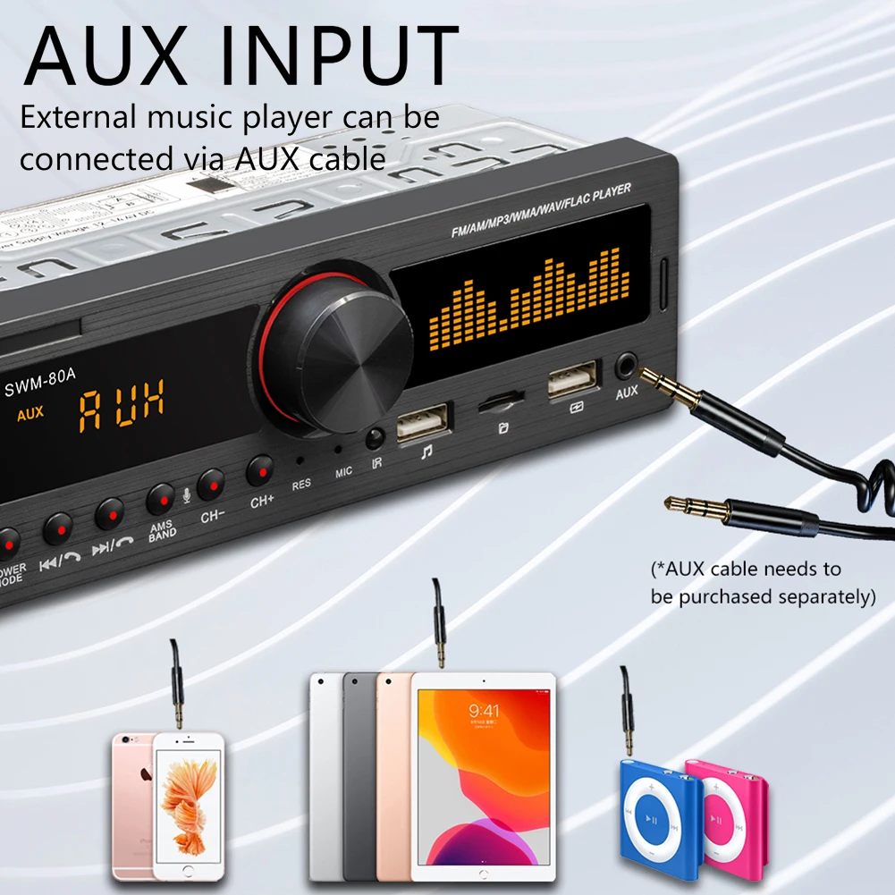 tf/aux Stereo Audio Player Car Locator 