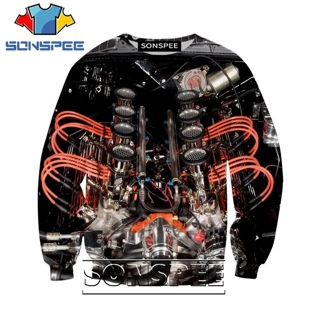 SONSPEE 3D Print boys girls teens hoodie gear jacket mechanical tops Sweatshirt ship Long sleeve Harajuku children clothes SW178