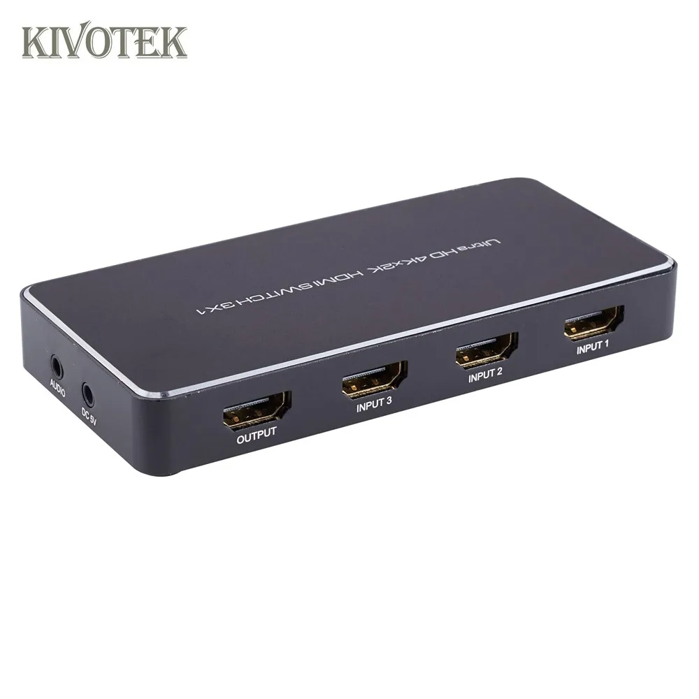 4K X 2K HDMI 2 0 V коммутатор 3x1 с ИК пультом дистанционного управления 3 5 мм аудио в Toslink